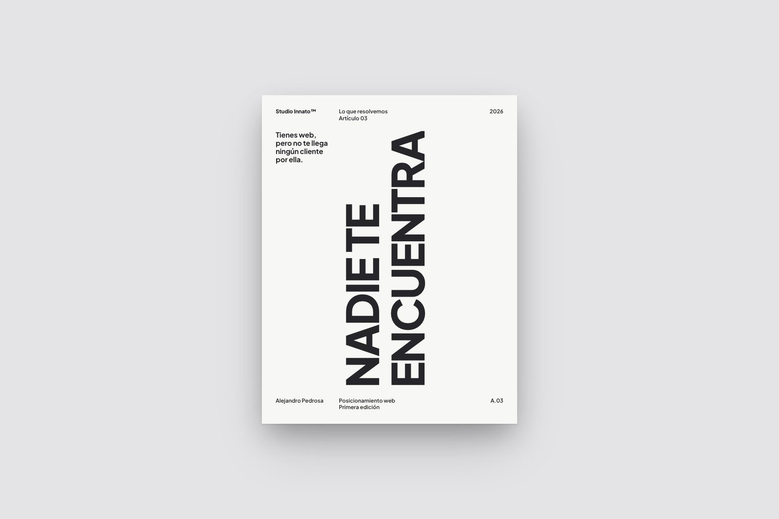 Portada del artículo «Tu web existe, pero no te trae clientes»