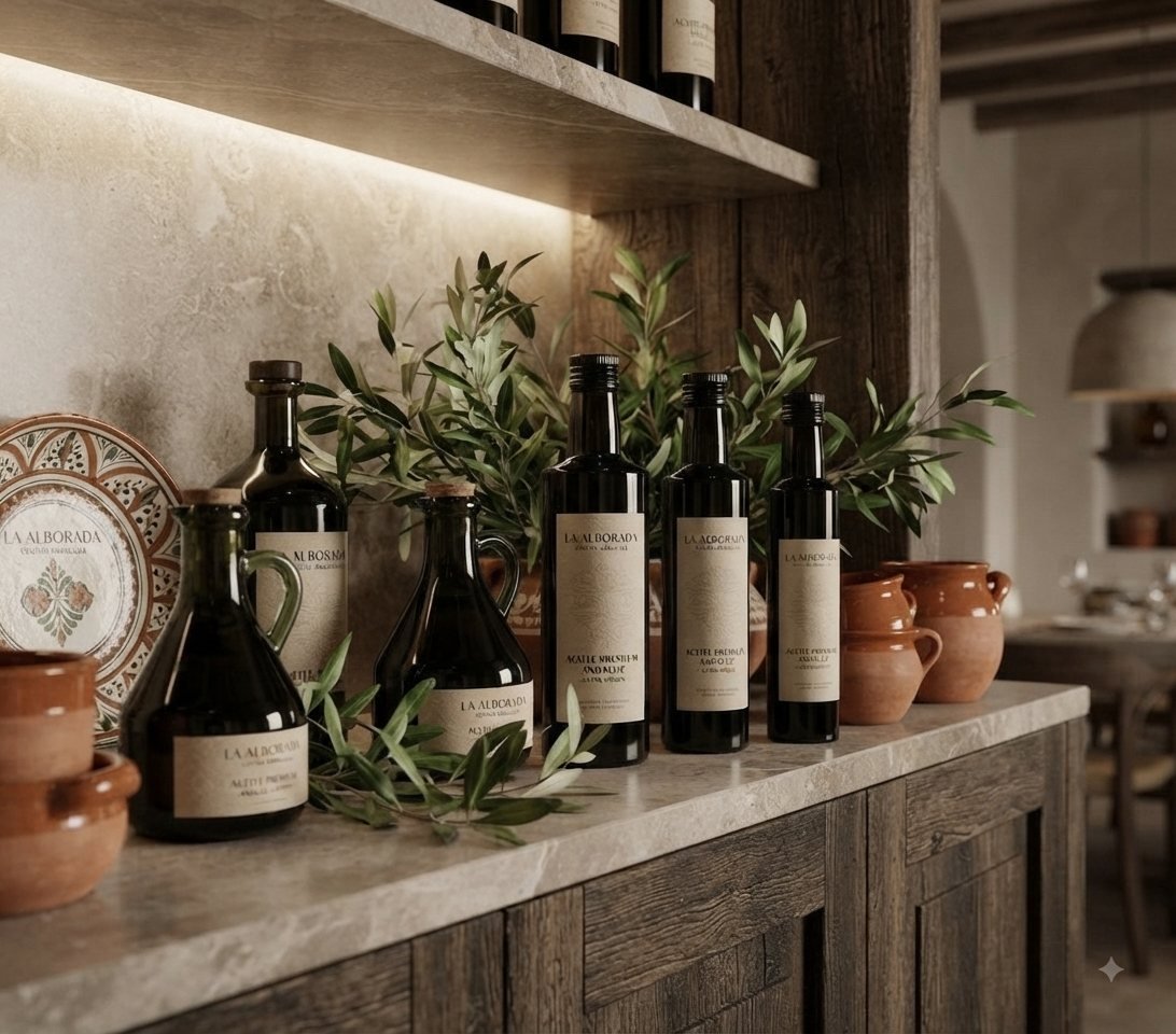 Identidad de La Alborada aplicada a sus productos de aceite